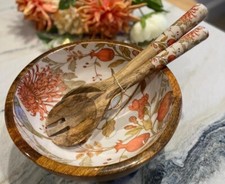Bowl Sisters  Salad Bowl Set Orange Birds