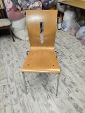 Job lot of 10 Allermuir  Beech Stacking Chairs Vintage 