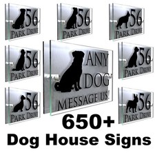dog house signs personalised for your dog breed with any dog house name door