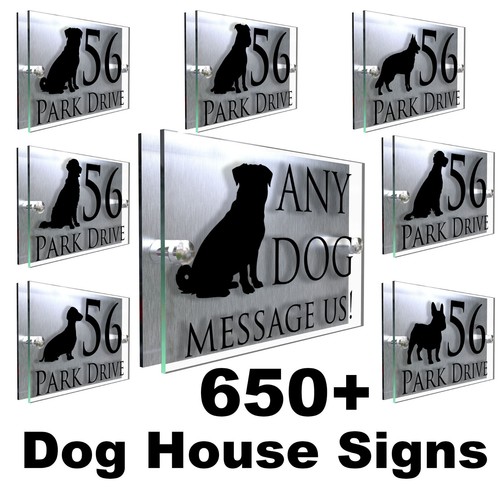 Dog house signs - dog, personalised