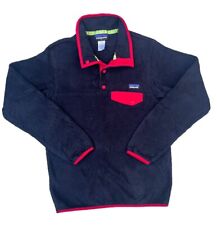 Patagonia Synchilla Women’s Black Red Pullover Fleece - Small