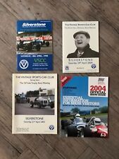 Motor sport racing programmes x 4 Silverstone Vintage Sports Car Club
