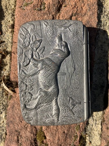 Antique pewter snuff box - snuff,