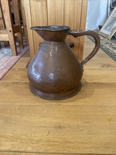 ANTIQUE 19th century Victorian copper 2 gallon measure haystack jug with stamp