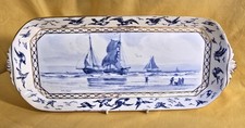 CROWN DERBY DISH. COASTAL SCENE BY W E J DEAN, 1928.