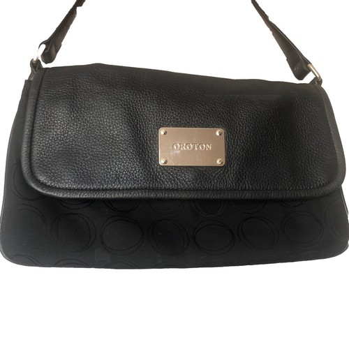 Oroton black genuine pebble - oroton,