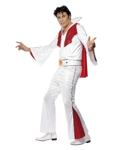 Elvis costume white red - white,