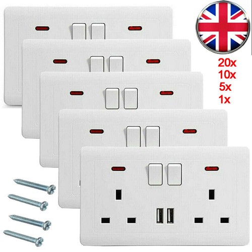 10x double gang wall socket - 1-10x,