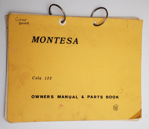 Montesa cota 123 owners manual - montesa,