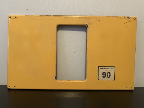 Yellow porcelain gas pump - yellow,