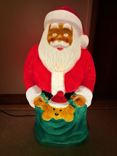 Large vintage light santa - up,