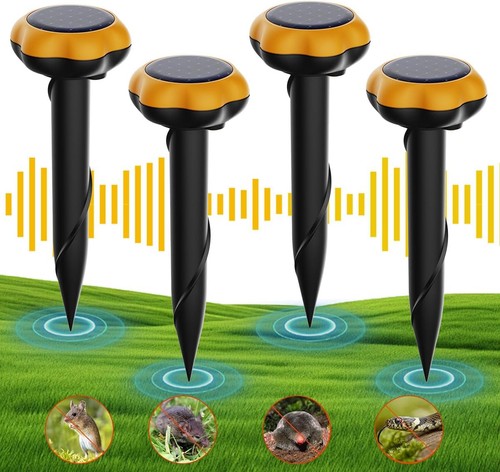 Solar powered mole repellent - powered,