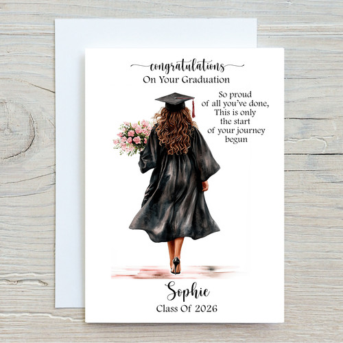 Personalised graduation card - graduation,