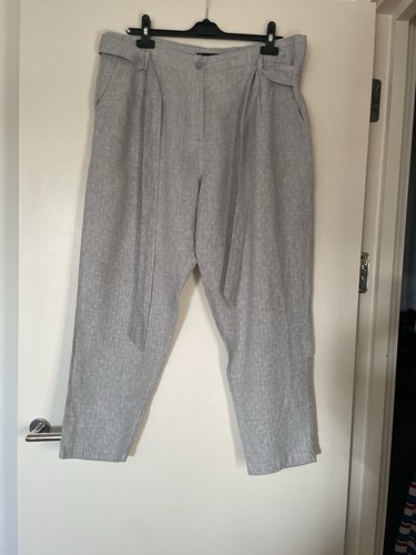 Women grey linen harem - women's,