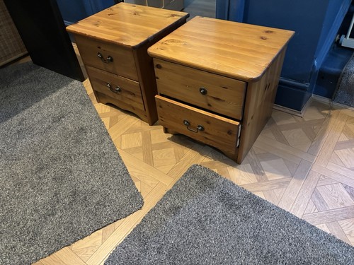 Pair pine bedside - of, /