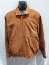Massimo Dutti Brown Zip Up Leather Jacket- Large/40