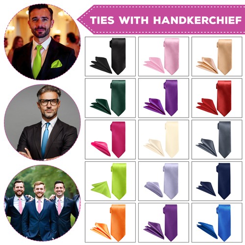 Men slim tie handkerchief set - slim,