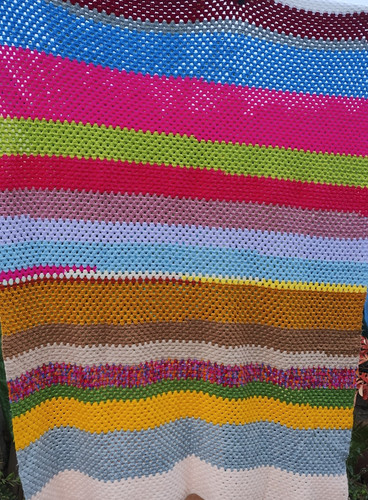 Vintage granny knit blanket - granny,