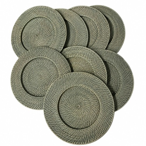 Set woven rattan - of,