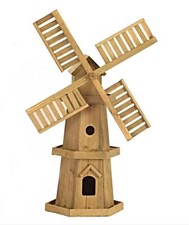 Wooden Windmill Garden Feature Rustic Ornament (Giant Woodland Windmill)