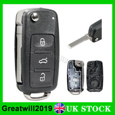 3 Button Flip Key Remote Fob Case for VW Volkswagen Golf MK6 Polo Caddy Beetle