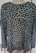 L K Bennett T J Kyra Wool Mix L/Sleeve Floral Print Top (Size M)