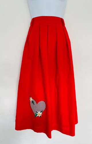 Vintage skirt red stretch - vintage,