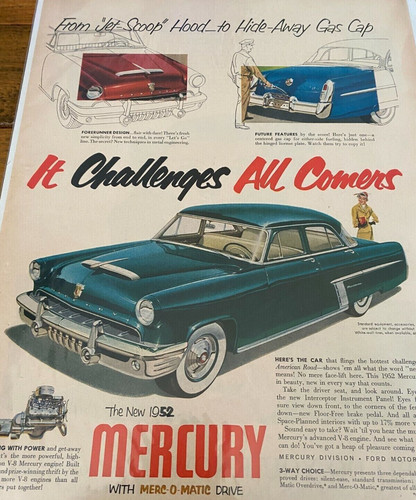 Vintage 1952 mercury - vintage, .."from
