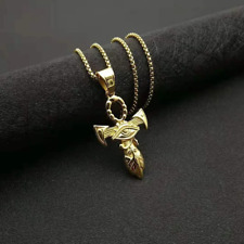 Unique Egyptian Gold Ankh Pendant - Eye of Horus Protection Symbol