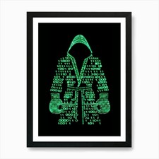 Binary Code Robe Art Print