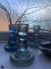 Set of 3 Glass Candleholders |