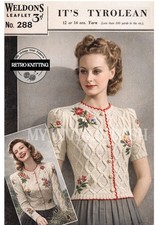 Vintage Tyrolean Floral Jumper