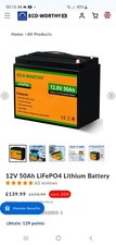 12V 50Ah LiFePO4 Lithium Battery