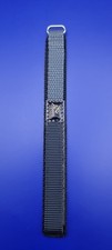 14mm ALPINE SPORT NYLON GREY FABRIC ADJUSTABLE WATCH STRAP HOOK AND LOOP.