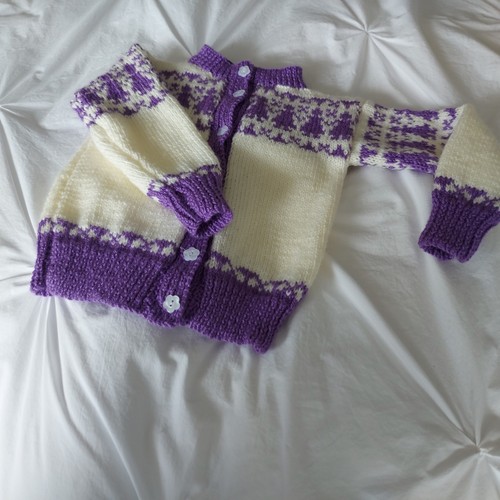 Handknit girls cardigan - handknit,