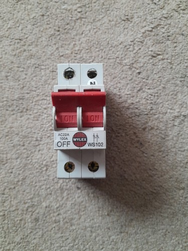 Wylex ws102 100a double pole - 100a,