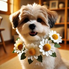 Craft Paper Daisy Flowers Flexible Green Stems Arts Creative DIY Fashion Collar 