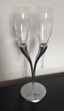 MOET CHANDON CHAMPAGNE CANDELABRA STAND AND 2 X POMPONNE FLUTES UNUSED