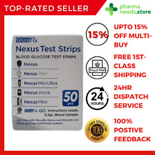 Glucorx Nexus Blood Glucose Diabetic Test Strips [BOX OF 50] EXP: 02/26[15% OFF]