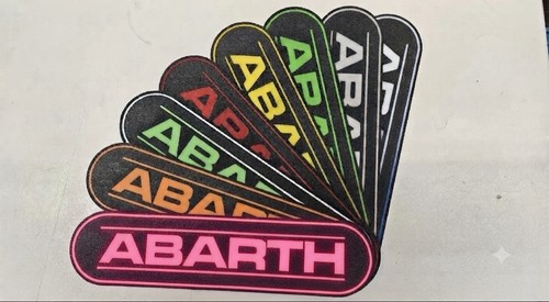 Abarth seat plaques colour - abarth,