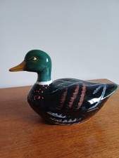 Michel Cougant Mallard Duck Pate Dish Small Egg Holder. VGC Vintage French