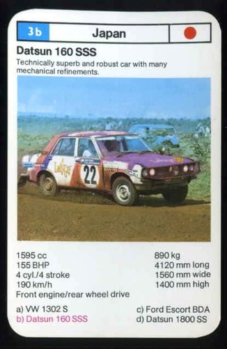 Datsun 160 sss rally car - datsun,