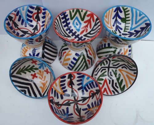 Hand painted ceramic dipping - hand,