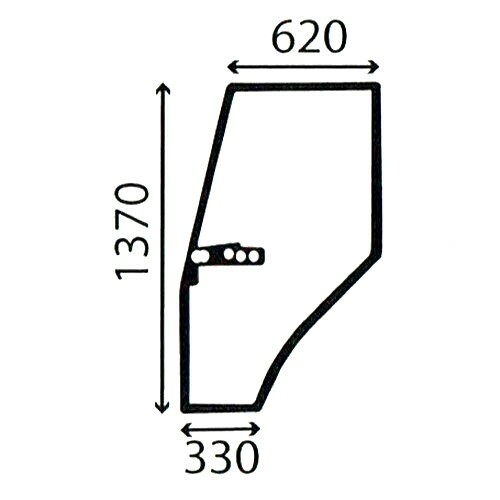Door glass for ford 3430 - for,
