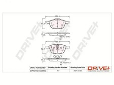 Brake pads Front Axle DP1010.10.0006 Dr!ve+ for FORD MAZDA VOLVO