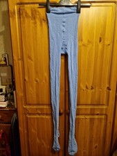 Ladies Falke Family Ribbed Cotton Mix Tights Size Medium/Large Brand New In Blue