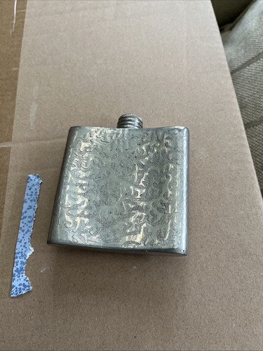 Hip flask 4oz - 4oz, pewter