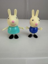 Rebecca and Richard Rabbit Peppa Pig Figures NEW STYLE FIGURES Set Bundle