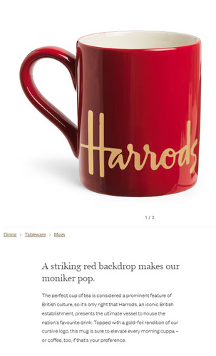 Harrods mug porcelain bnwot - porcelain,