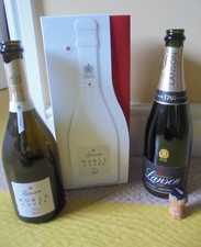 Empty Lanson Champagne Bottle
